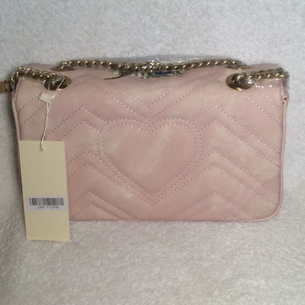 Denim Pink Embroidered Crossbody Bag - Picture 4 of 9